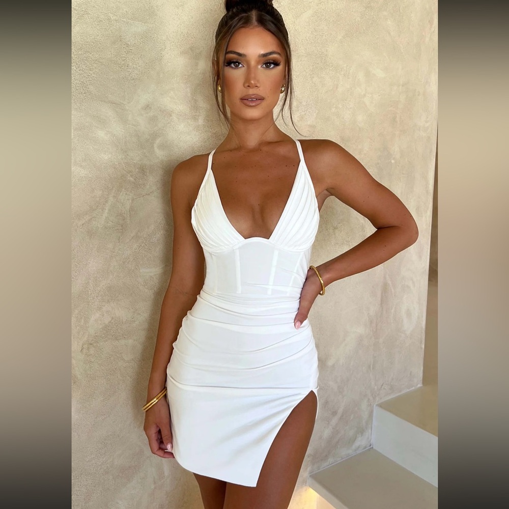 Babyboo Aura Mini Dress - White